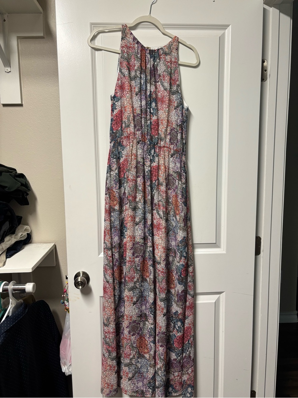 H&M Sleeveless Floral Maxi Dress in Red, Blue, Purple